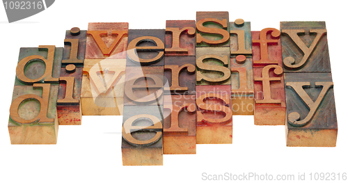 Image of diversify word abstract