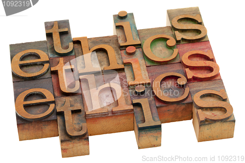 Image of ethics word abstract