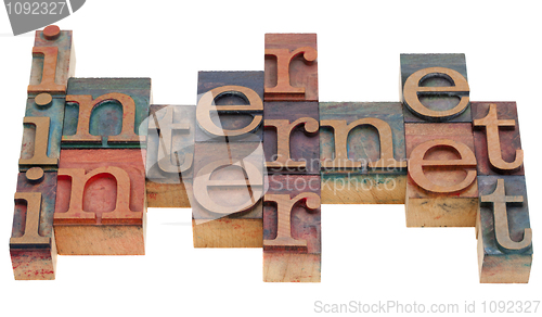 Image of internet word abstract