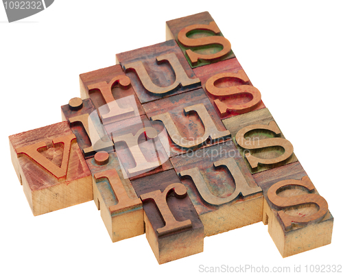 Image of virus word abstract