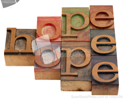 Image of hope word abstract