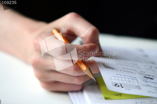 Image of Hand with pencil