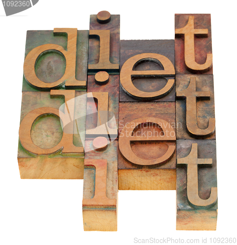 Image of diet word abstract