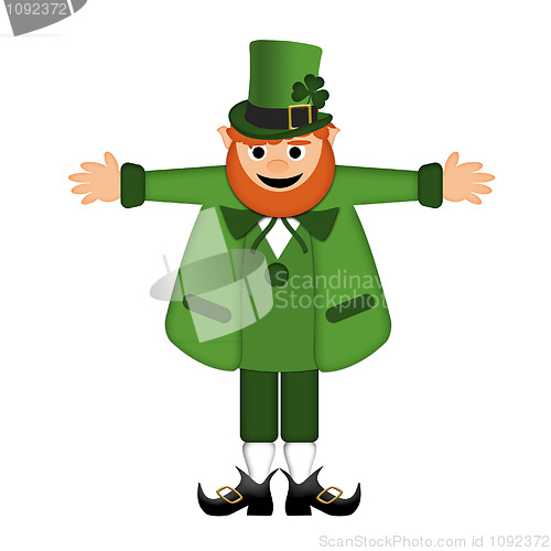 Image of Happy St Patricks Day Leprechaun Arm Stretched