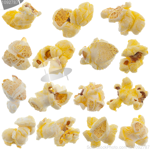 Image of Popped kernels of pop corn snack