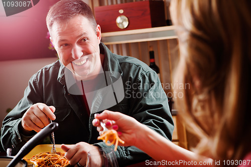 Image of Couple having dinner