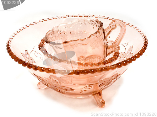 Image of Pink glassware