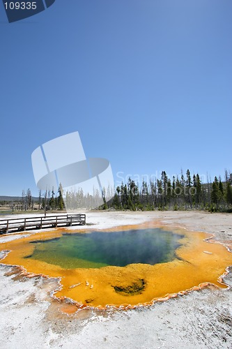 Image of yellowstone - emerald pool hot spring