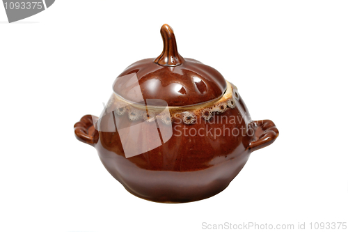 Image of Ceramic pot isolated on white