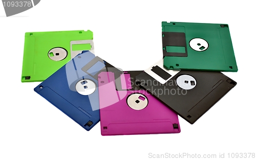 Image of Floppy diskettes isolated on white