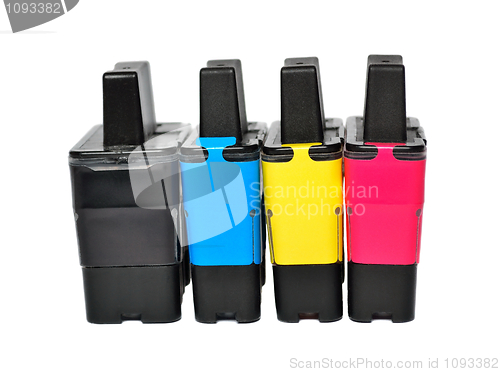 Image of Ink cartridges on a white background