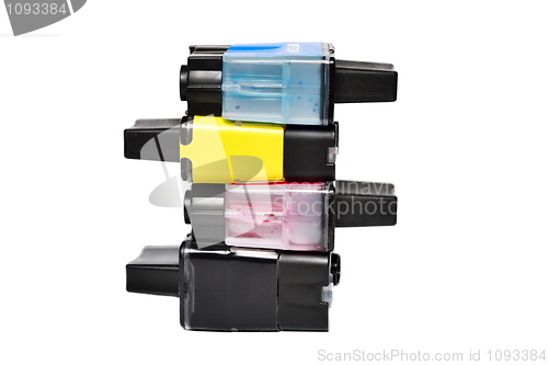 Image of Ink cartridges isolated on white