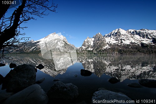 Image of grand tetons from jenny lake