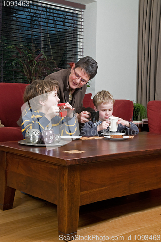 Image of Family in a livingroom