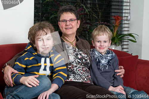 Image of Family in a livingroom