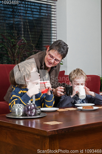 Image of Family in a livingroom