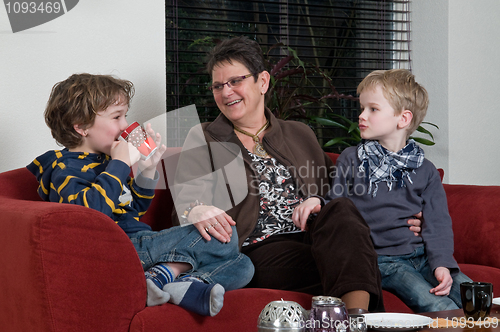 Image of Family in a livingroom