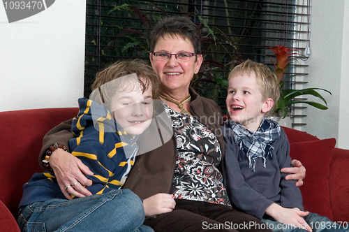 Image of Family in a livingroom