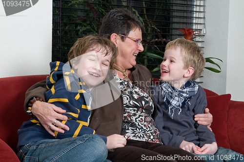 Image of Family in a livingroom