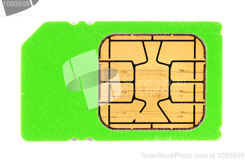 Image of Green SIM card