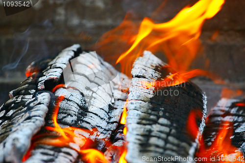 Image of Burning Fireplace