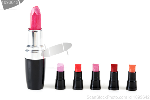 Image of Female red lipstick