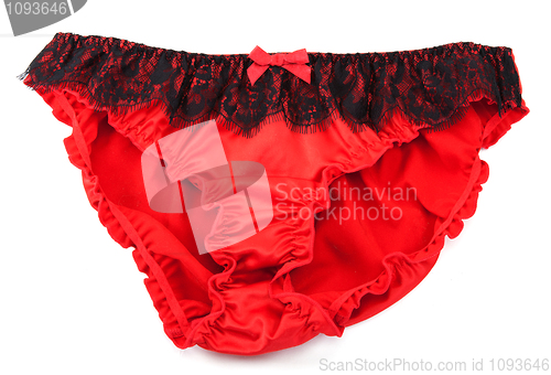 Image of Female red lace panties