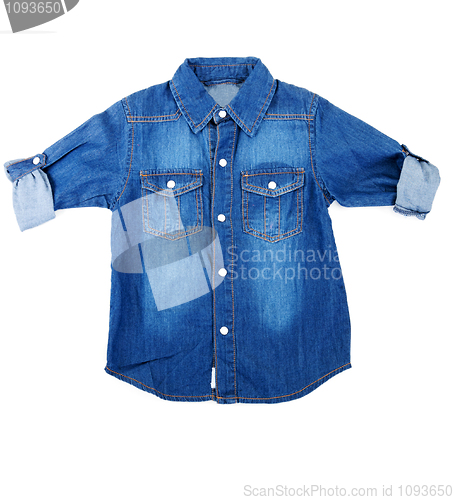 Image of blue denim shirt