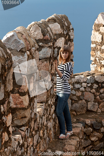 Image of girl on the wall