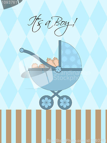 Image of Its A Boy Blue Baby Pram 