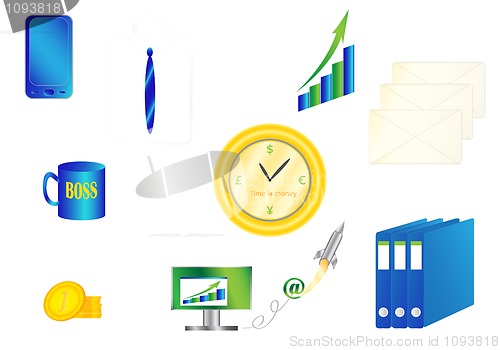 Image of Office and business icons