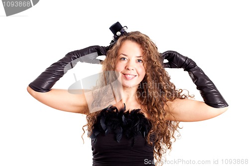 Image of woman in a black dress