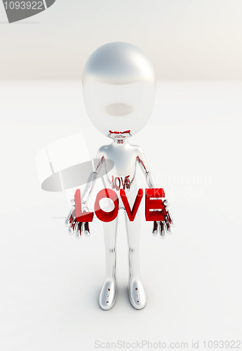 Image of Figure With The Word Of Love