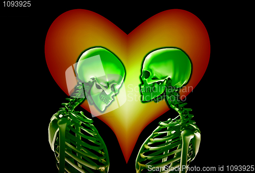 Image of Skeletons With Love Heart 