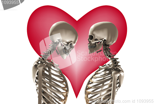 Image of Skeletons With Love Heart 
