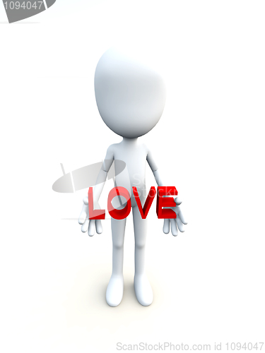 Image of Figure With The Word Of Love