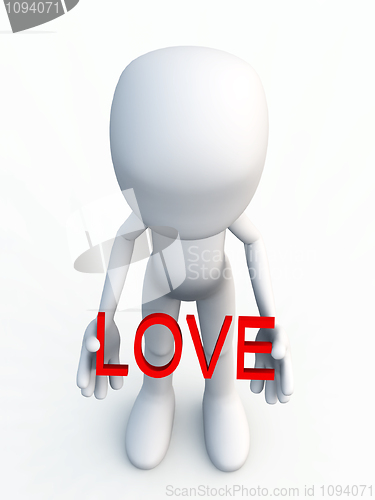 Image of Figure With The Word Of Love