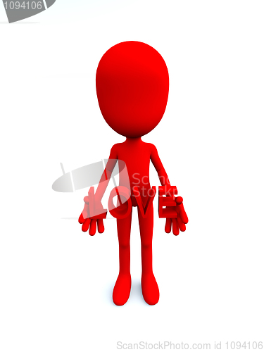 Image of Figure With The Word Of Love
