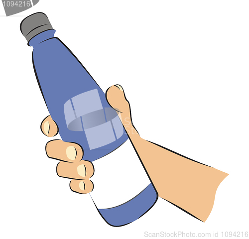 Image of Bottle in hand 