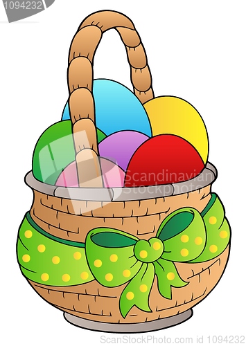 Image of Basket with Easter eggs