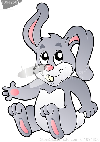 Image of Cute sitting bunny