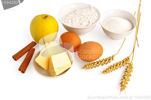 Image of Set of products with stems of wheat