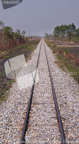 Image of Converging railway tracks