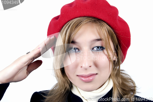 Image of young girl in French style 