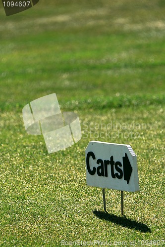 Image of Golf cart sign