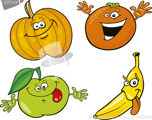 Image of cartoon fruits
