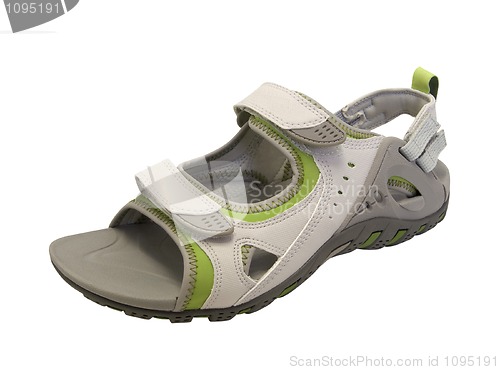 Image of Summer sandal on white background