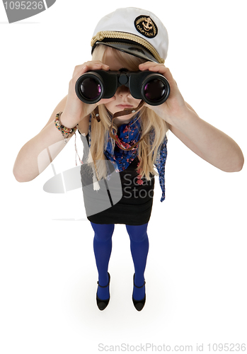Image of girl with binoculars