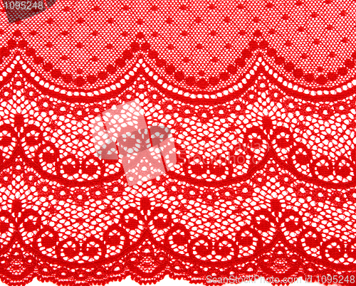 Image of Decorative red lace