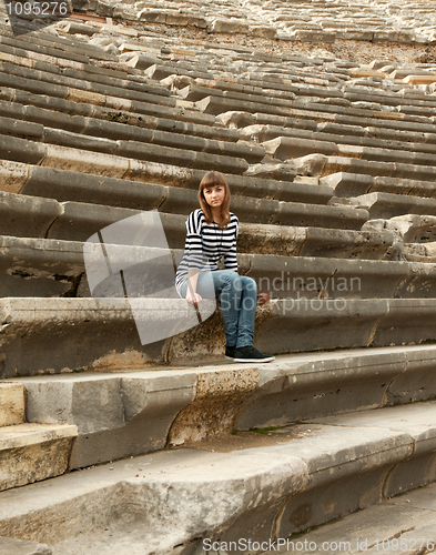 Image of Girl in the amphitheater